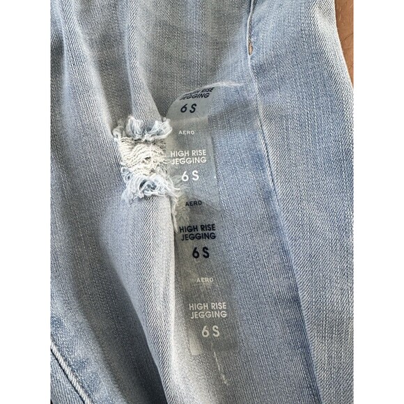 Aeropostale Jegging Jeans Womens 6 Short Blue Distressed High Rise Light Wash - Picture 4 of 7